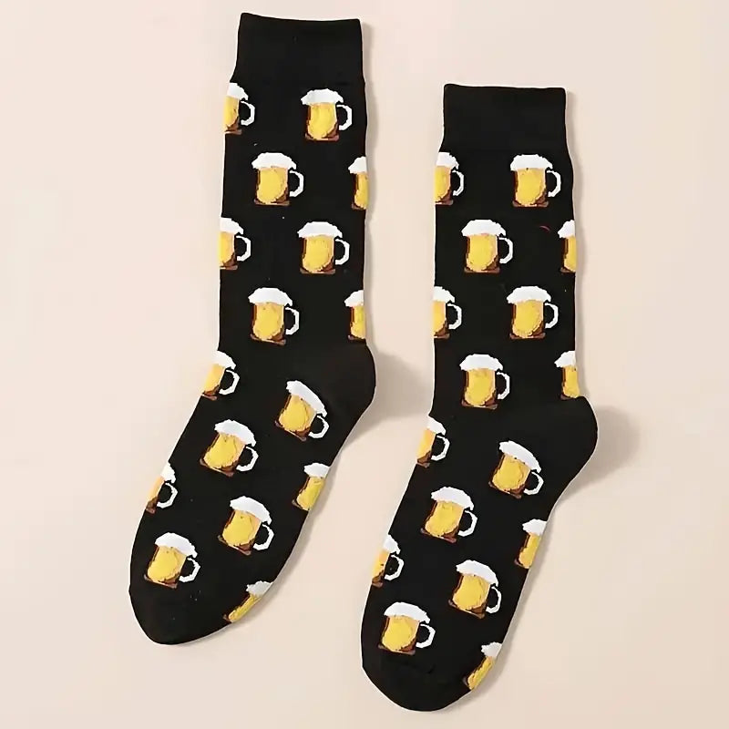 Beer Cotton Casual Socks