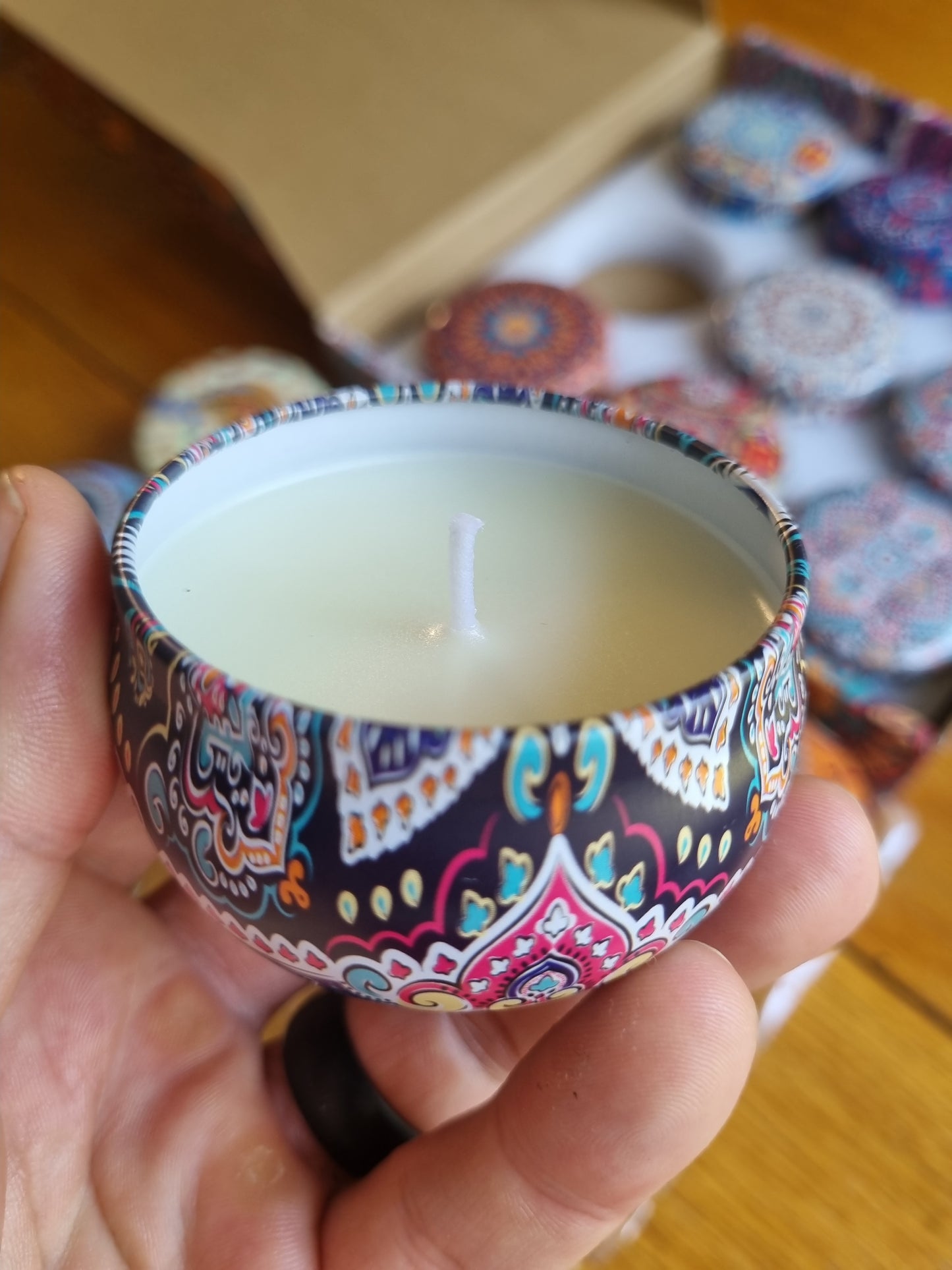 Colorful Boho Candles