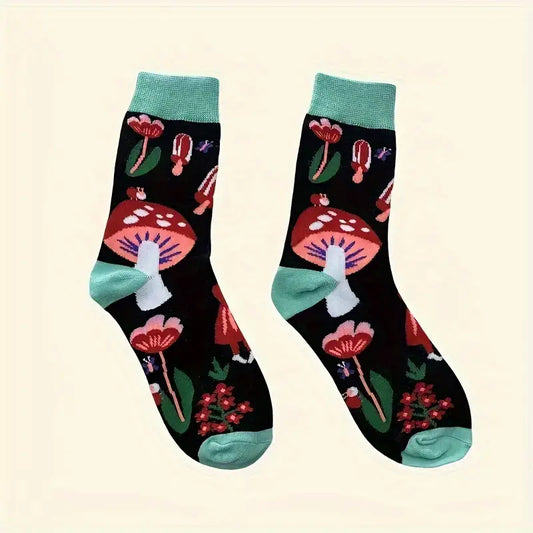 Mushroom Casual Cotton Socks - Unisex