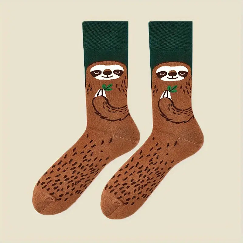 Sloth Cotton Casual Socks