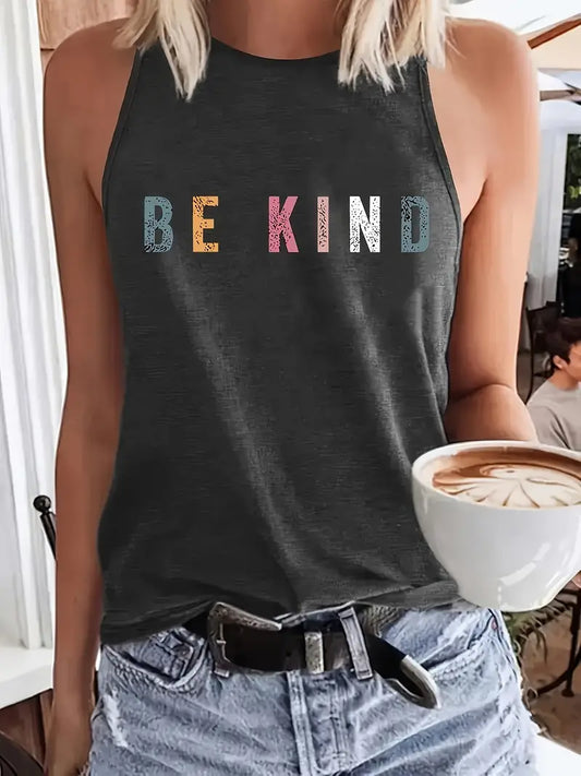 Be Kind Charcoal Tank Top