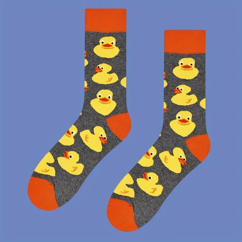 Rubber Ducky Cotton Crew Socks