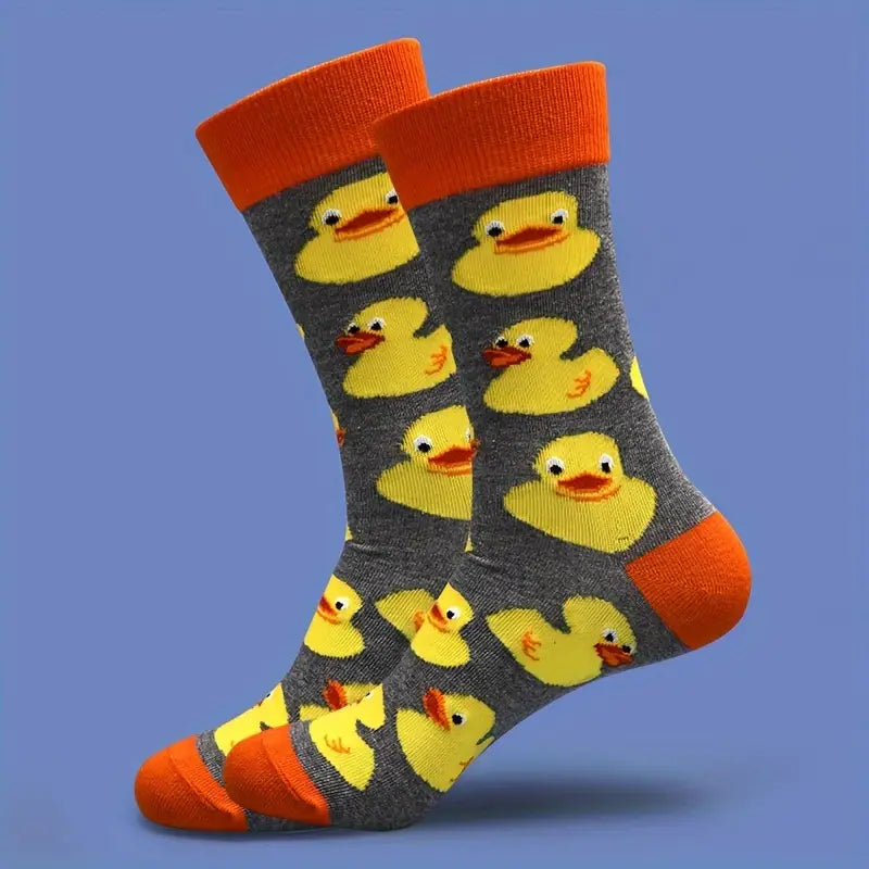 Rubber Ducky Cotton Crew Socks