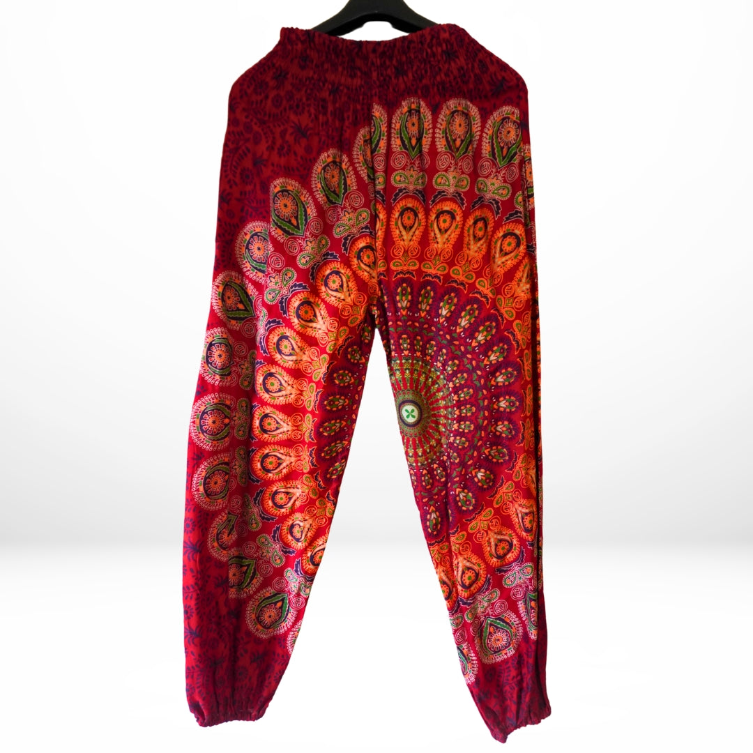 Vibrant Flexi-Fit Peacock Pants