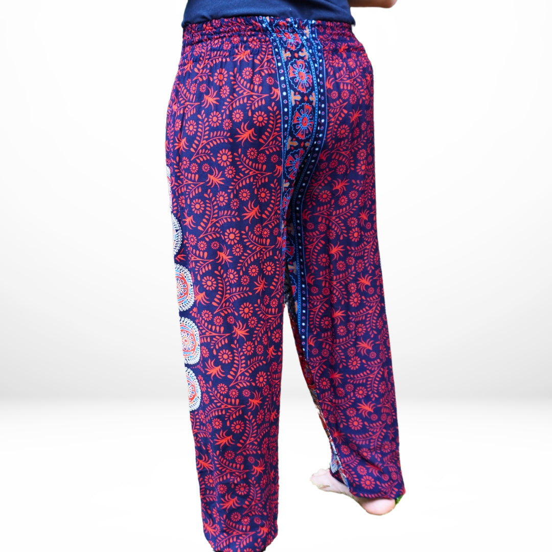 Vibrant Flexi-Fit Peacock Pants