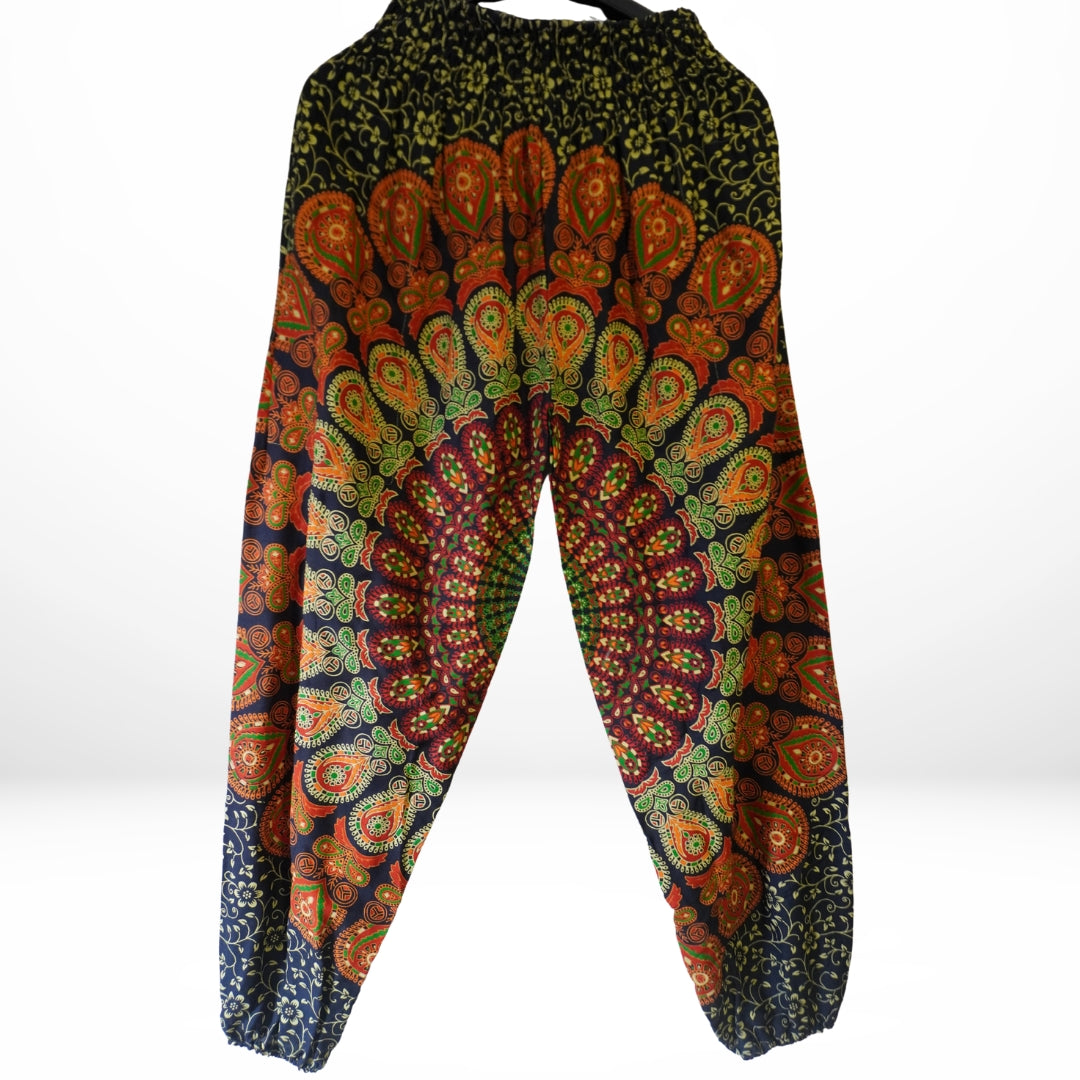 Vibrant Flexi-Fit Peacock Pants