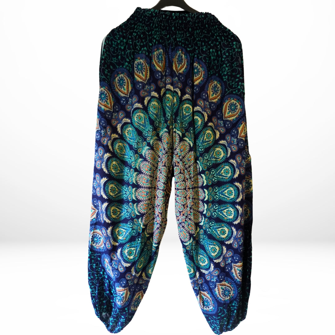 Vibrant Flexi-Fit Peacock Pants