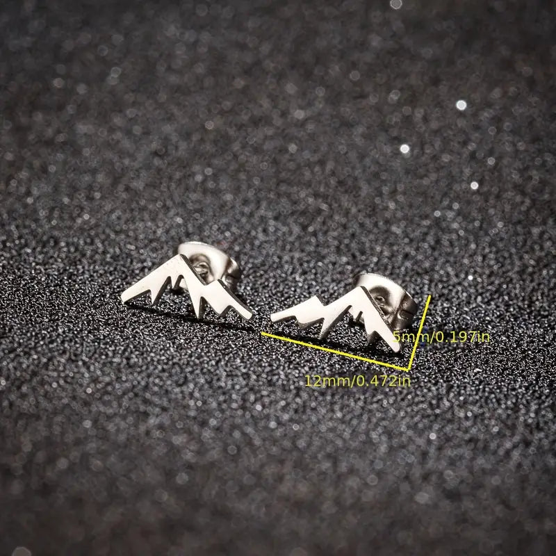 Mountain Peak Stud Earrings