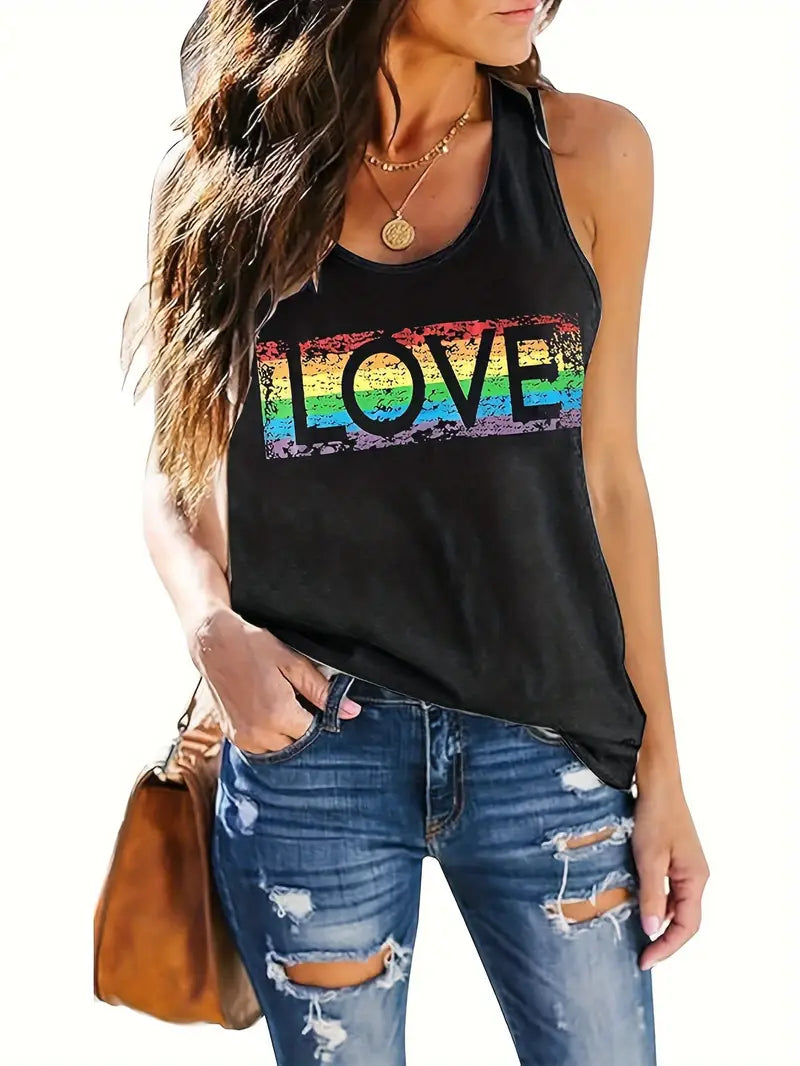 Love Charcoal Tank Top