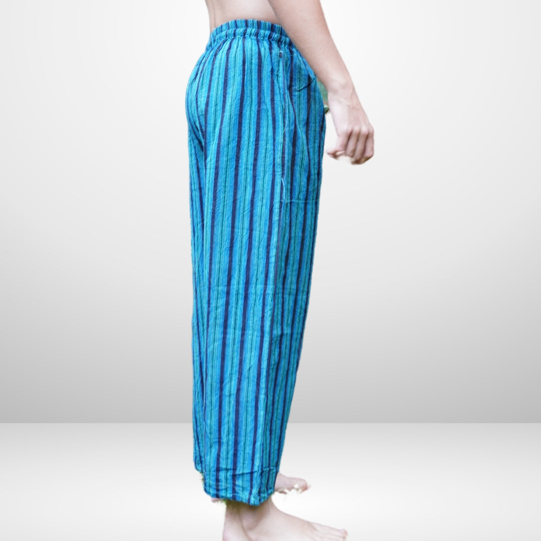 Stripped Boho 100% Cotton Flexi Fit Hippie Summer Pants